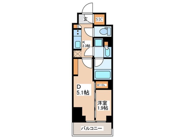 コンフォリア東新宿の物件間取画像